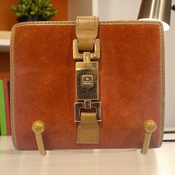 Gucci Bifold Suede Horsebit Closure Wallet - Picture 1 of 9